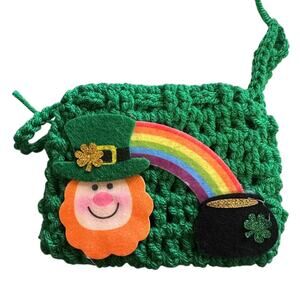 Handmade crochet St Patricks Day Purse